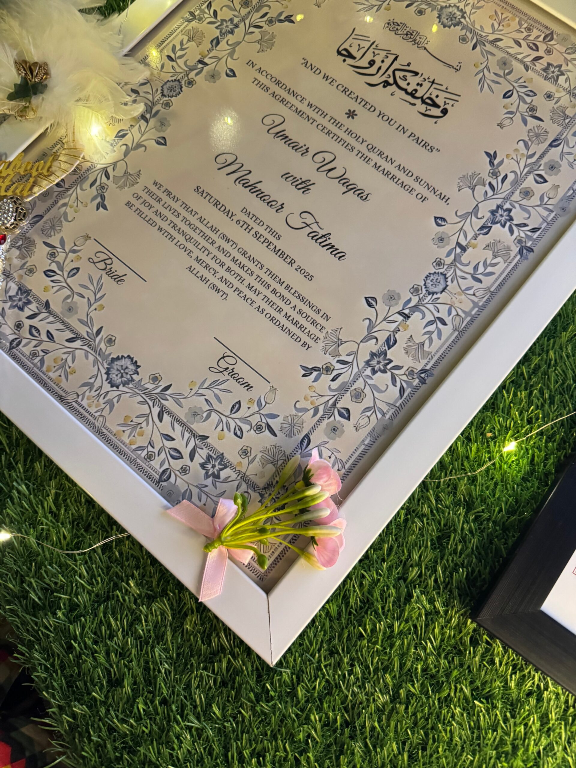 Noor-e-Nikkah White Frame - Image 4
