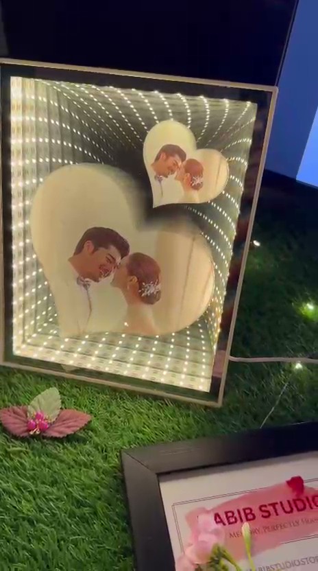 Heart Infinity Mirror 3D Frame